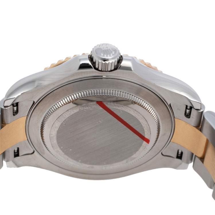 Pre Owned Rolex Blue 18K Yellow Gold & Stainless Steel Yacht-Master 16623 Automatic Men's Wristwatch 40 mm