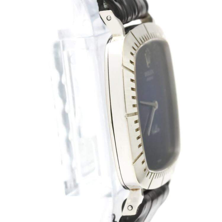Pre Owned Rolex Blue 18K White Gold Vintage Cellini 4084 Men's Wristwatch 30 MM