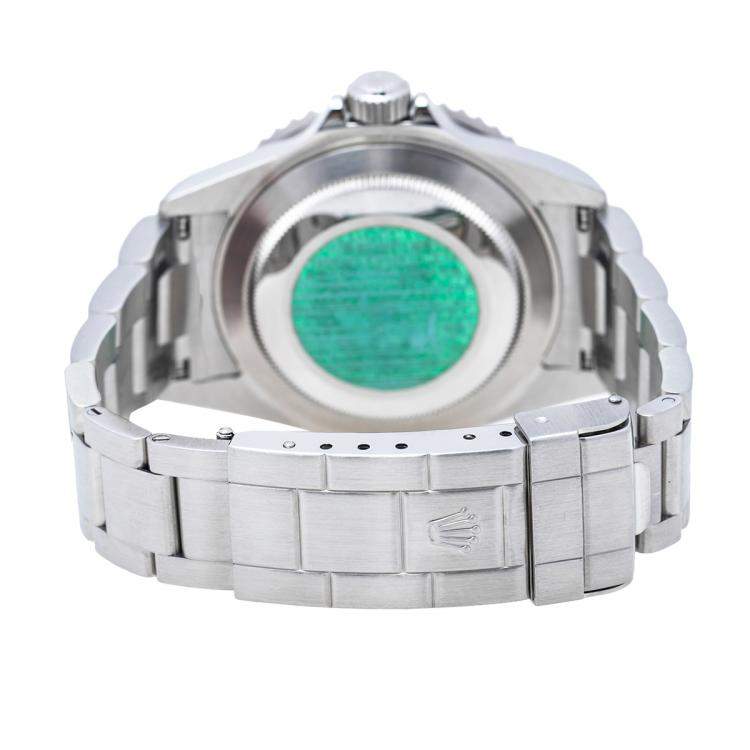 Pre Owned Rolex Black Stainless Steel Submariner 16610 Automatic Men's Wristwatch 40 mm