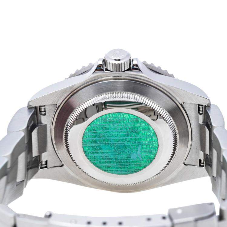 Pre Owned Rolex Black Stainless Steel Submariner 16610 Automatic Men's Wristwatch 40 mm
