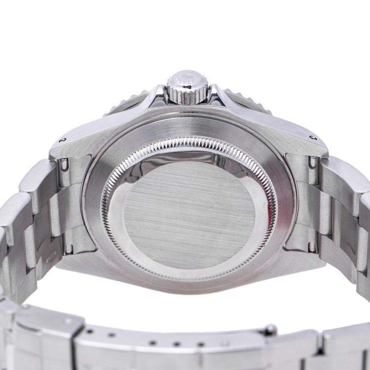 Pre Owned Rolex Black Stainless Steel Submariner 16610 Automatic Men's Wristwatch 40 mm