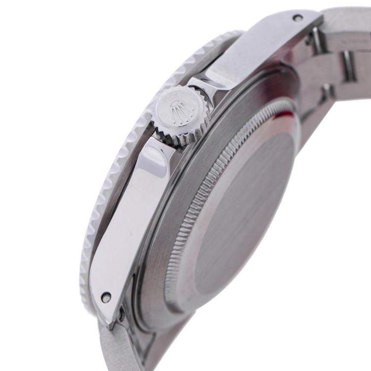 Pre Owned Rolex Black Stainless Steel Submariner 16610 Automatic Men's Wristwatch 40 mm