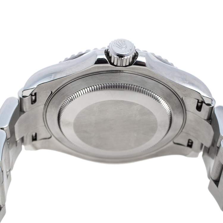 Pre Owned Rolex Platinum Stainless Steel Yacht-Master R16622290B7876 Men's Wristwatch 40 mm