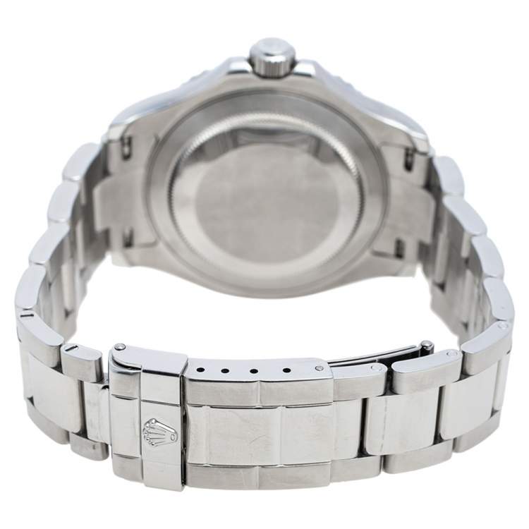 Pre Owned Rolex Platinum Stainless Steel Yacht-Master R16622290B7876 Men's Wristwatch 40 mm