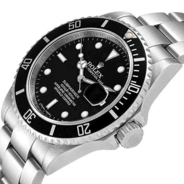 Rolex Black Stainless Steel Submariner Men S Wristwatch 40 Mm Rolex Tlc