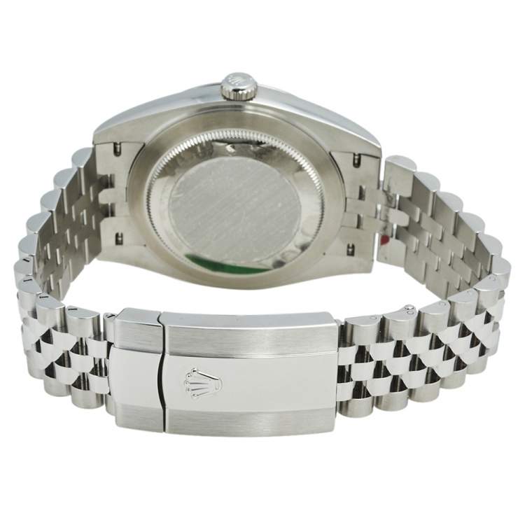 Pre Owned Rolex Blue Stainless Steel Datejust 126300 Men's Wristwatch 41 mm