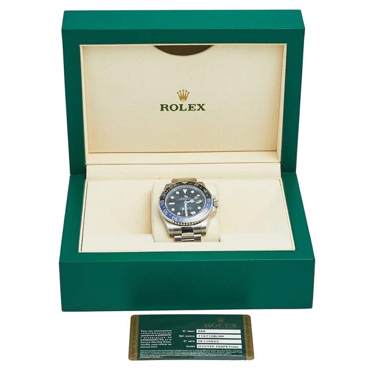 Pre Owned Rolex Black Stainless Steel GMT Master II 116710 Men's Wristwatch 40 mm