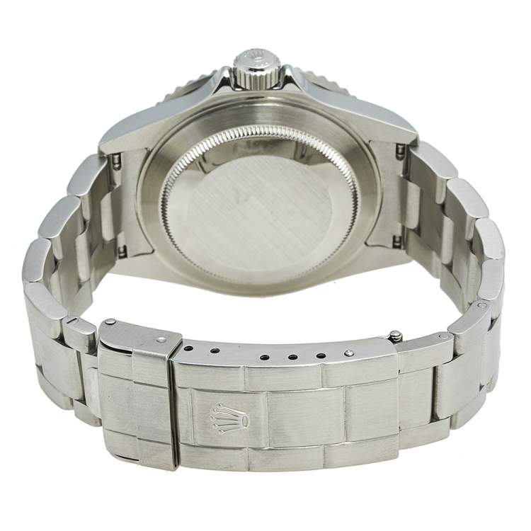 Pre Owned Rolex Black Stainless Steel Submariner 16610 Men's Wristwatch 40 mm