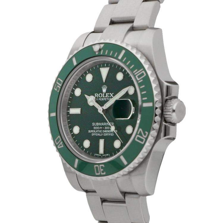 Rolex Submariner Date 40mm Green Bezel Men's Watch 116610LV-0002