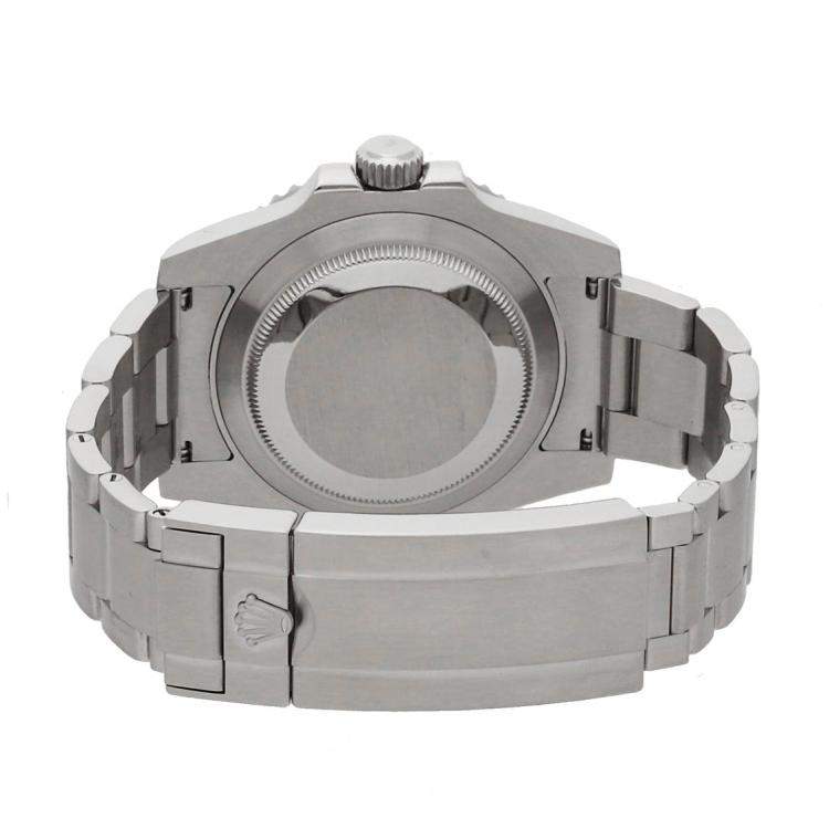 Pre Owned Rolex Green Stainless Steel Submariner 116610LV Men's Wristwatch 40 mm