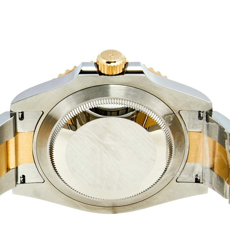Pre Owned Rolex Black Cerachrome 18K Yellow Gold Stainless Steel Submariner M126613LN-0002 Men's Wristwatch 41 mm