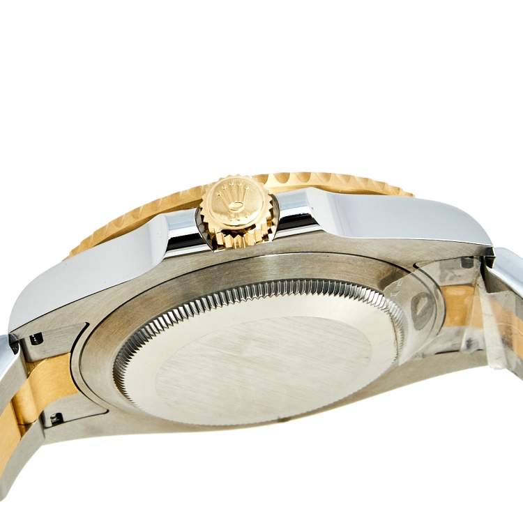 Pre Owned Rolex Black Cerachrome 18K Yellow Gold Stainless Steel Submariner M126613LN-0002 Men's Wristwatch 41 mm