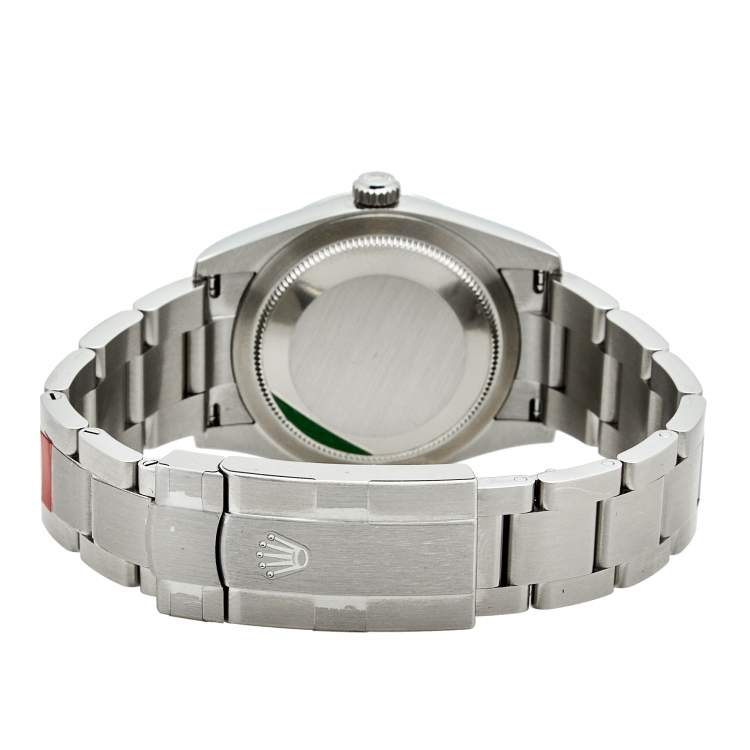 Pre Owned Rolex Black Stainless Steel Oyster Perpetual 124200 Women's Wristwatch 34 mm