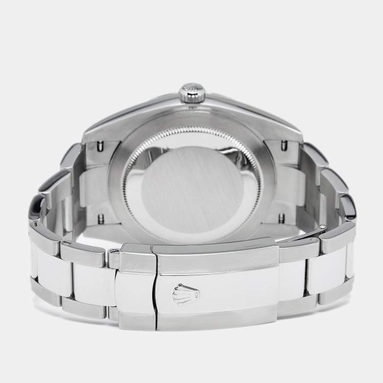 Pre Owned Rolex Silver Stainless Steel Datejust 41 126300 Men's Wristwatch 41 mm