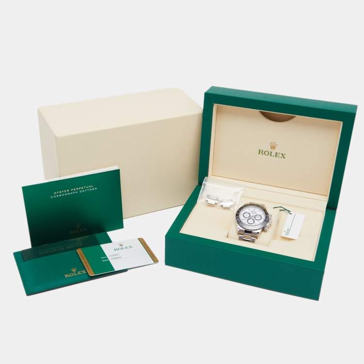 Pre Owned Rolex White Stainless Steel Cerachrom Cosmograph Daytona M116500LN-0001 Men's Wristwatch 40 mm