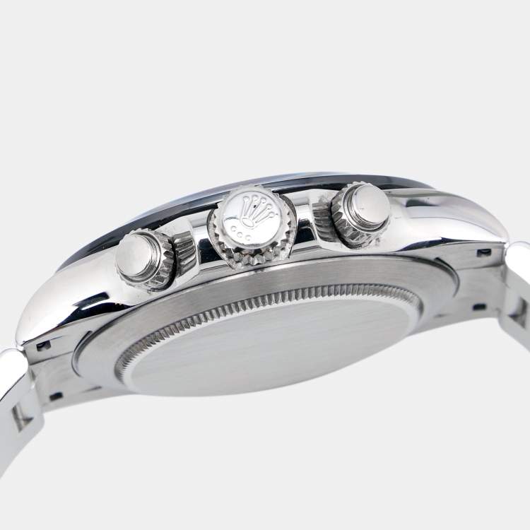 Pre Owned Rolex White Stainless Steel Cerachrom Cosmograph Daytona M116500LN-0001 Men's Wristwatch 40 mm