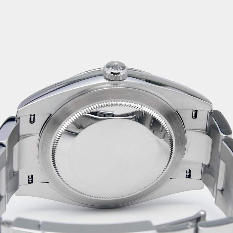 Pre Owned Rolex Blue 18K White Gold Stainless Steel Datejust 126334BLRO Men's Wristwatch 41 MM