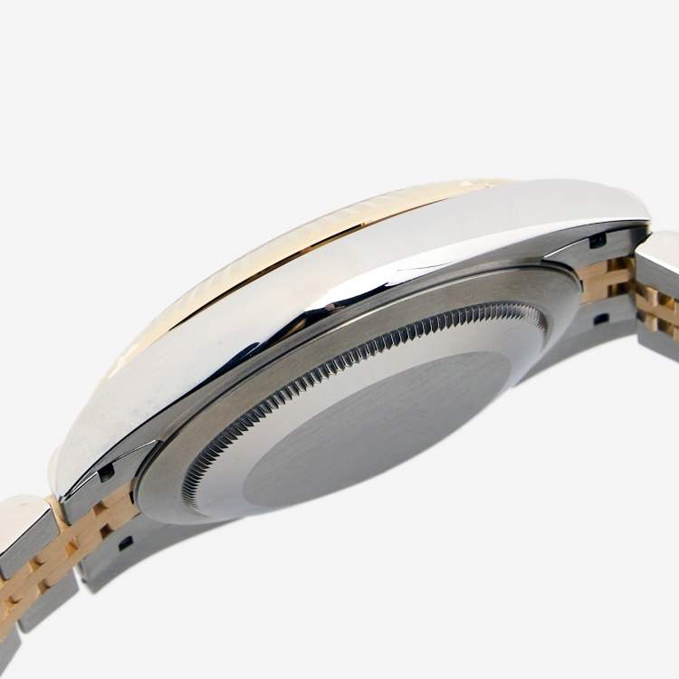 Pre Owned Rolex Slate 18K Yellow Gold Stainless Steel Datejust M126333-0020 Men's Wristwatch 41 mm