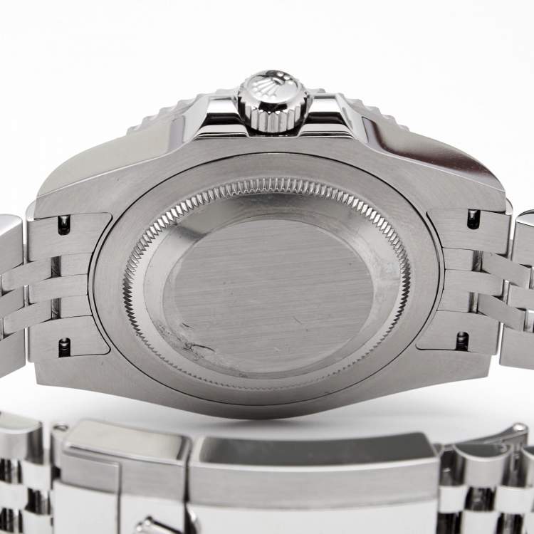 مملوكة مسبقًا Rolex Black Cerachrom Oystersteel "Batman" GMT Master II 126710BLNR Men's Wristwatch 40 mm