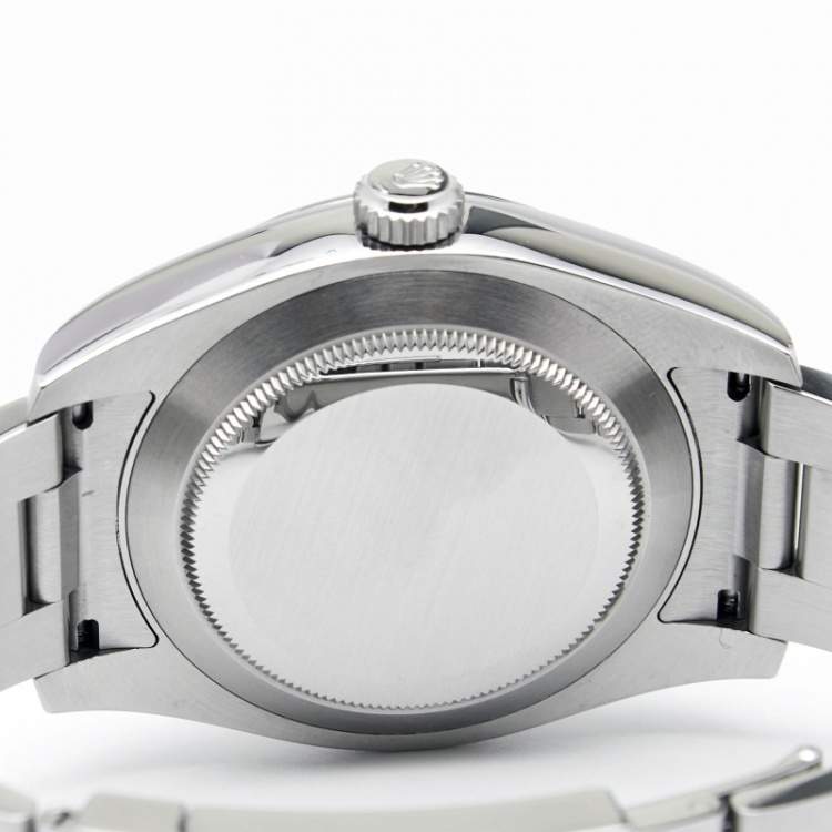 Pre Owned Rolex Black Oystersteel Air-King M116900-0001 Men's Wristwatch 40 mm
