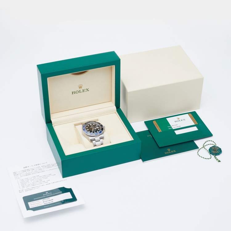 Pre Owned Rolex Black Stainless Steel GMT-Master II 116710BLNR Men's Wristwatch 40 mm 