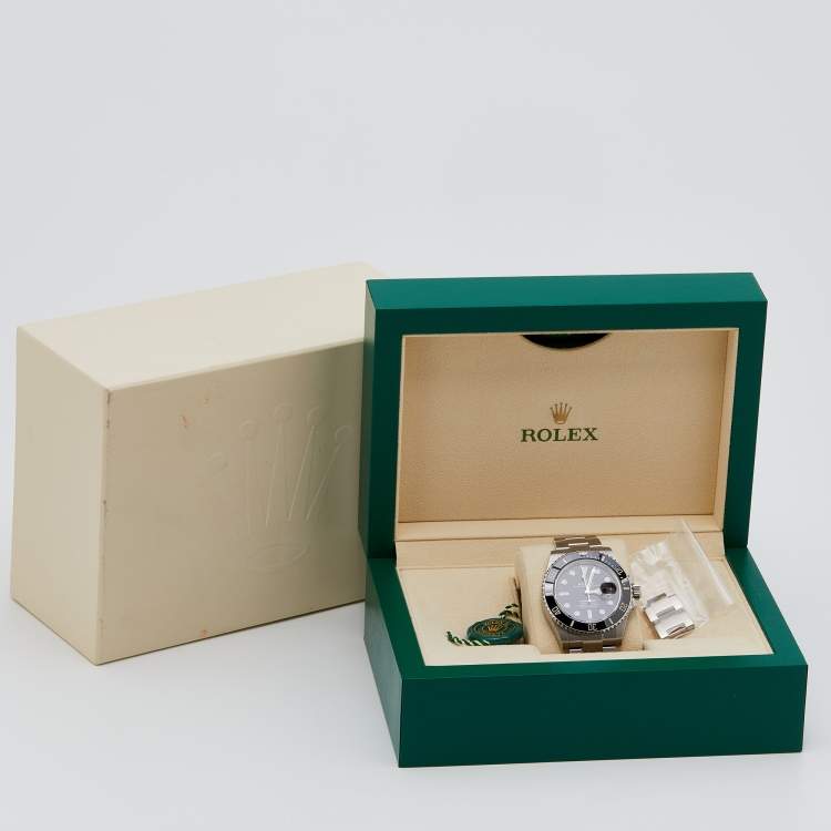 Pre Owned Rolex Black Cerachrom Stainless Steel Submariner 126610LN Men's Wristwatch 41 mm