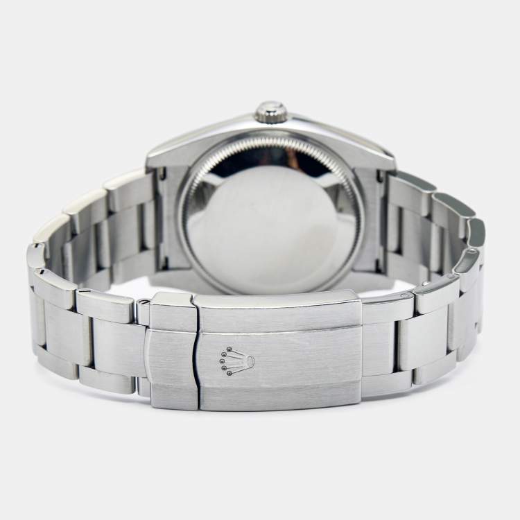 Pre Owned Rolex Champagne Oystersteel Oyster Perpetual M114200-0022 Unisex Wristwatch 34 mm