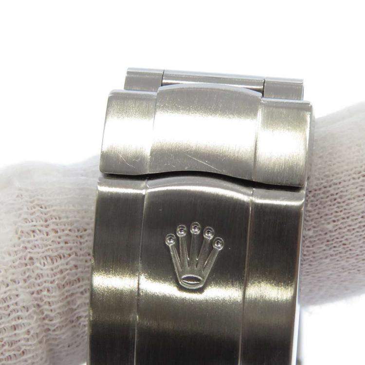 Pre Owned Rolex Blue Stainless Steel Air King 114200 Men's Wristwatch 34 mm