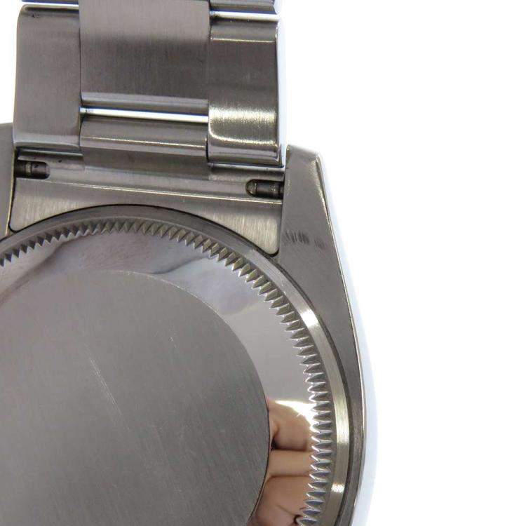 Pre Owned Rolex Blue Stainless Steel Air King 114200 Men's Wristwatch 34 mm