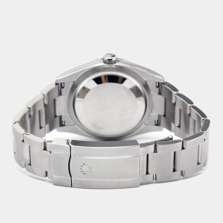 Pre Owned Rolex Silver Stainless Steel Oyster Perpetual M126000-0001 Men's Wristwatch 36 mm