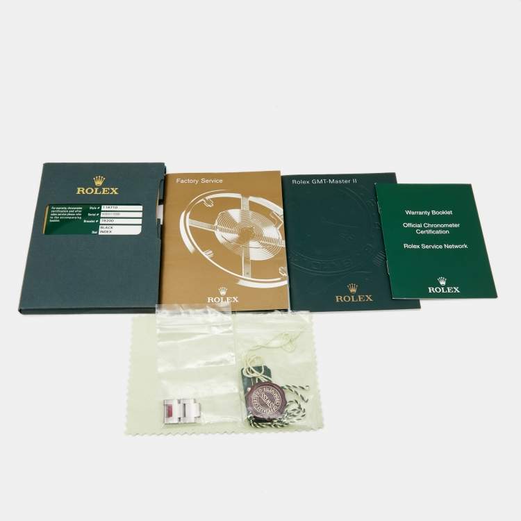 Pre Owned Rolex Black Stainless Steel GMT-Master II 116710 Men's Wristwatch 40 mm 