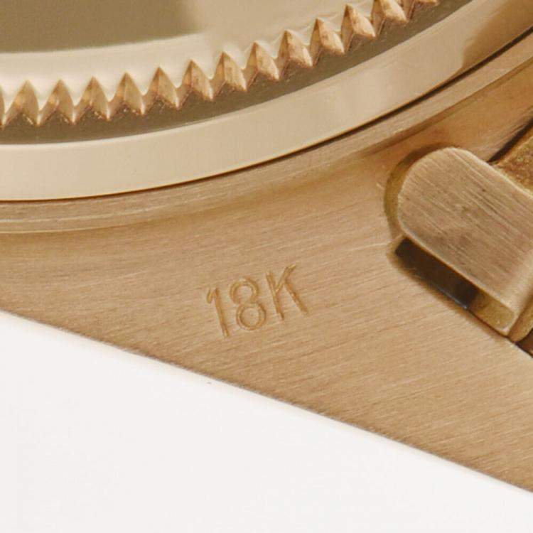 Pre Owned Rolex Champgne Diamonds 18k Yellow Gold Day - Date President 18038 Automatic Men's Wristwatch 36 mm