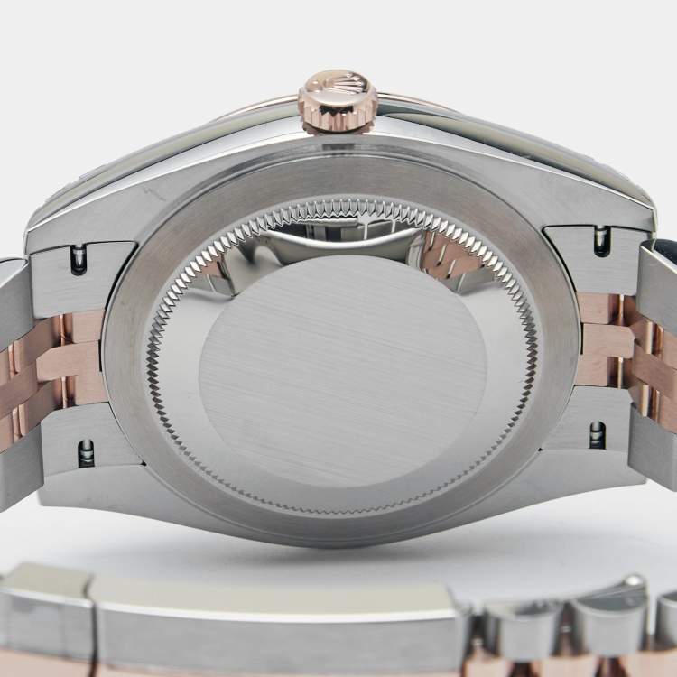 Pre Owned Rolex Sundust 18K Everose Gold Oystersteel Datejust M126331-0010 Men's Wristwatch 41 mm