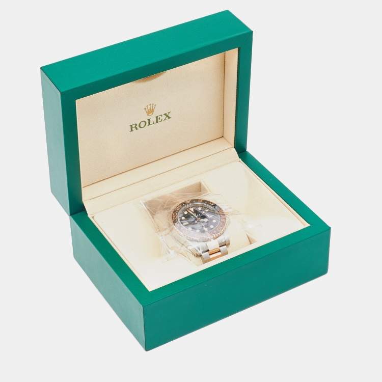 مملوكة مسبقًا Rolex Black Cerachrom 18K Everose Gold Oystersteel GMT-Master II 126711CHNR-0002 40 mm