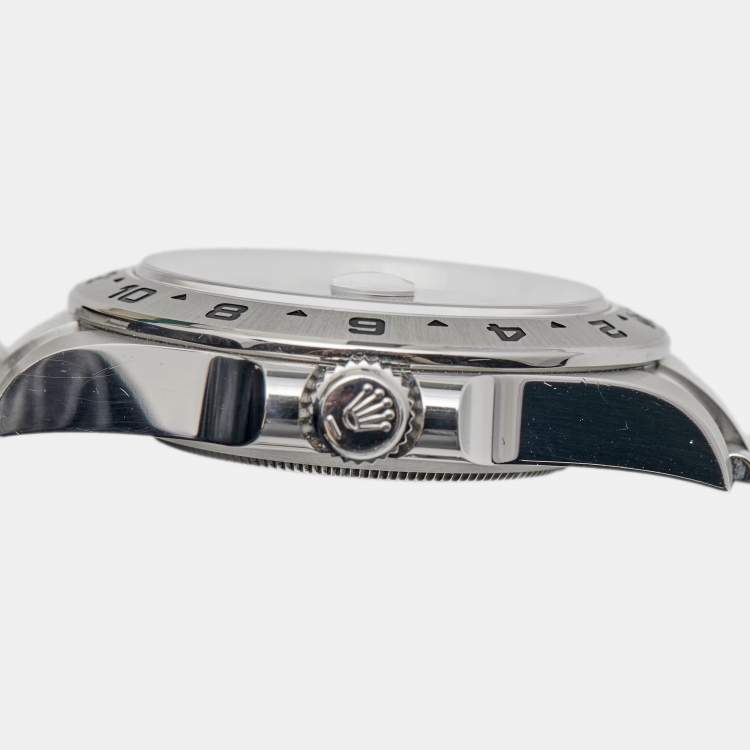 Pre Owned Rolex Black Stainless Steel Explorer II 216570-0002 Men's Wristwatch 42 mm