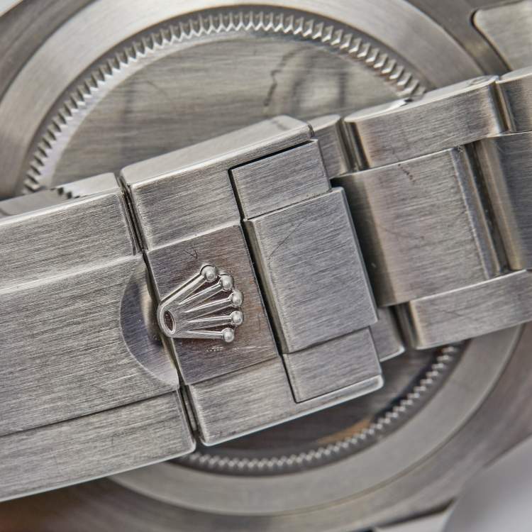 Pre Owned Rolex Black Stainless Steel Explorer II 216570-0002 Men's Wristwatch 42 mm