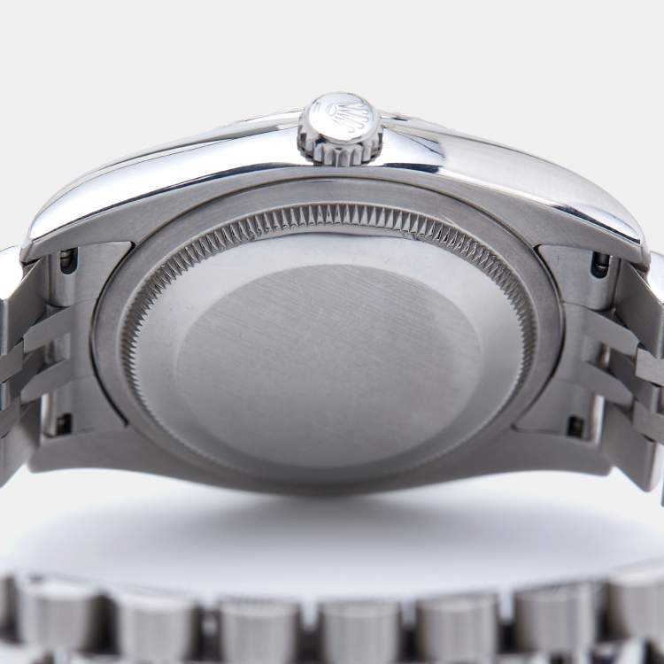 Pre Owned Rolex Bronze 18k White Gold Stainless Steel Datejust 116234-0158 Unisex Wristwatch 36 mm