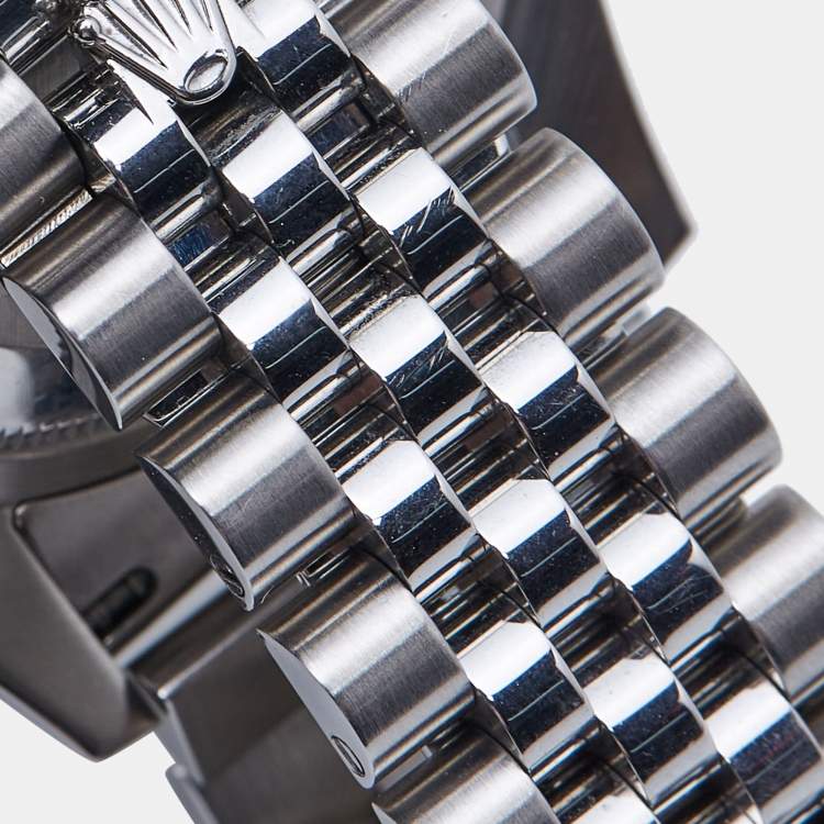 Pre Owned Rolex Bronze 18k White Gold Stainless Steel Datejust 116234-0158 Unisex Wristwatch 36 mm