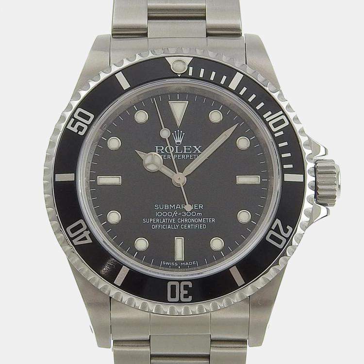 Rolex Black Stainless Steel Submariner m Automatic Men S Wristwatch 40 Mm Rolex The Luxury Closet