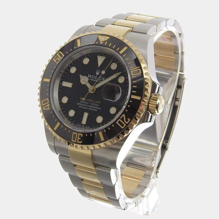 Rolex Sea-Dweller 43 18K Yellow Gold/Steel Black Mens Watch B/P '20 126603