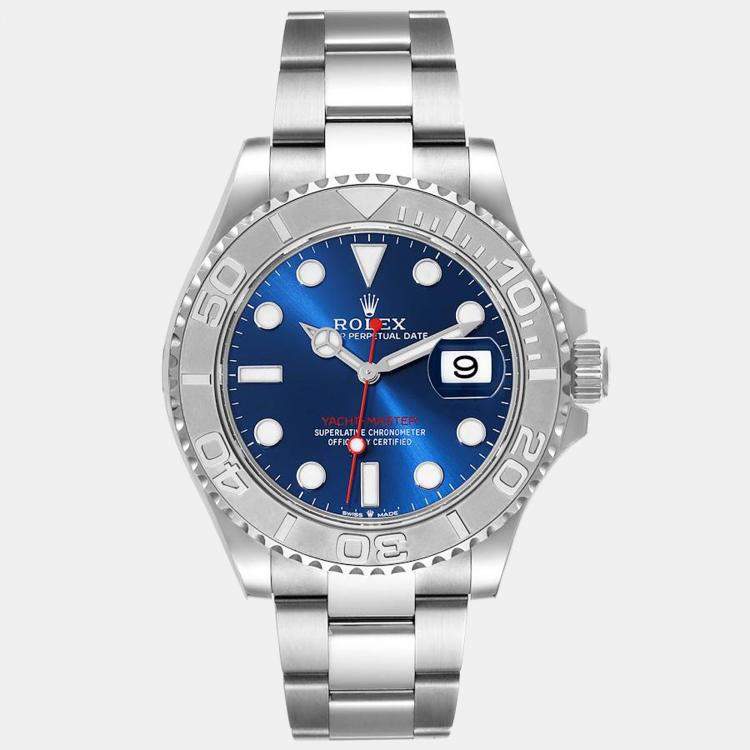 Rolex Yacht-Master 40 New 2023 Blue Dial Stainless Steel Platinum Bezel  126622