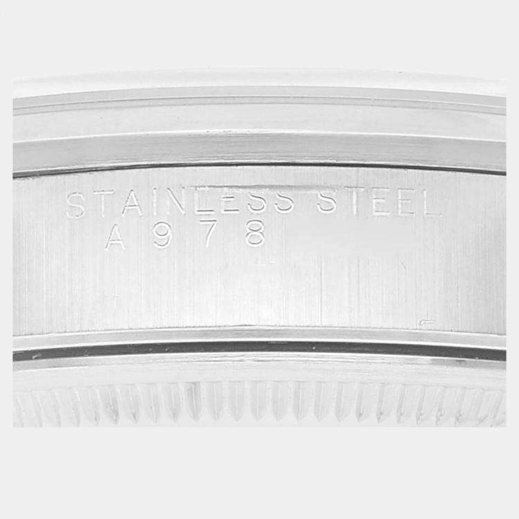 Pre Owned Rolex Air King Silver Dial Smooth Bezel Steel Men's Watch 14000 34 mm