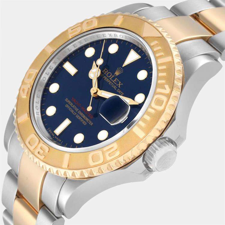 Rolex Yacht - Master Steel & Gold Men's 2-Tone Watch Blue Dial 16623