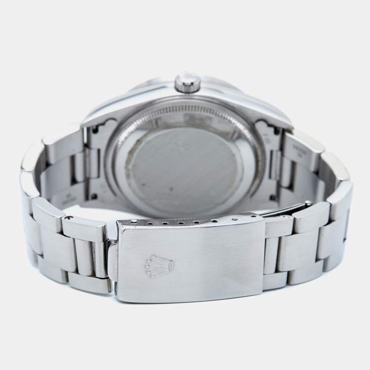 Pre Owned Rolex Blue Stainless Steel Air-King 14010M Men's Wristwatch 34 mm