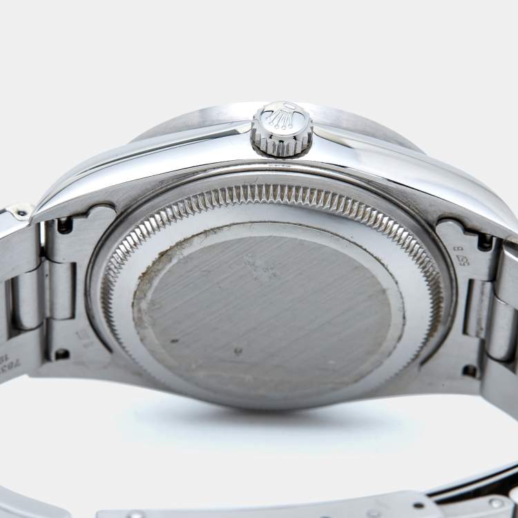 Pre Owned Rolex Blue Stainless Steel Air-King 14010M Men's Wristwatch 34 mm