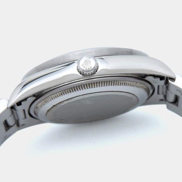 Pre Owned Rolex Blue Stainless Steel Air-King 14010M Men's Wristwatch 34 mm