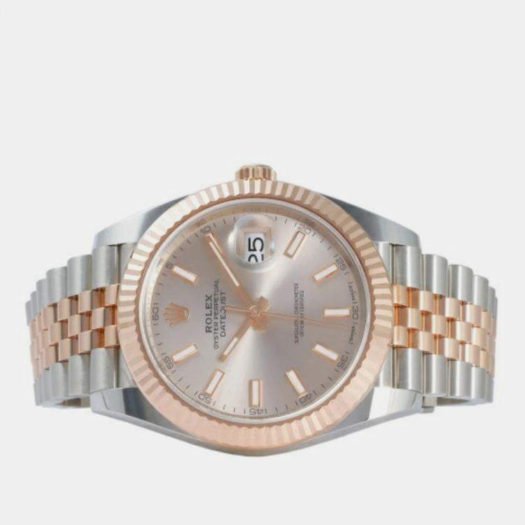 Rolex Sundust 18k Rose Gold And Stainless Steel Datejust 126331