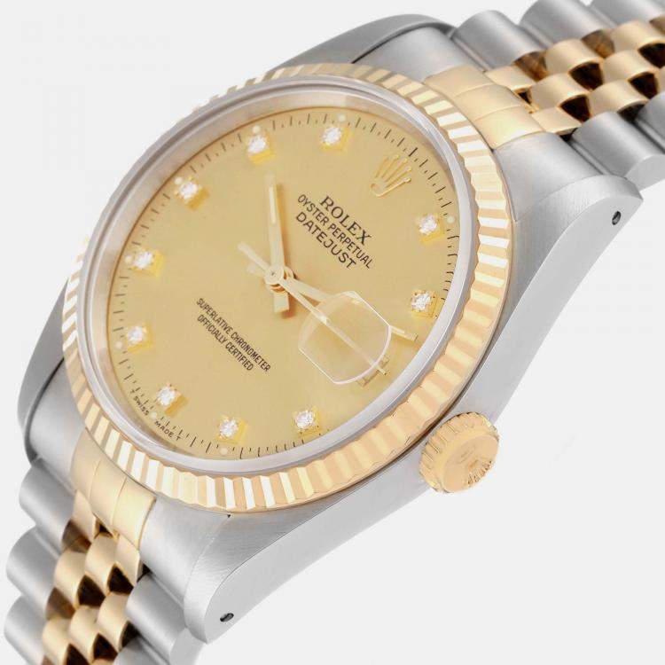 Rolex datejust sales gold mens