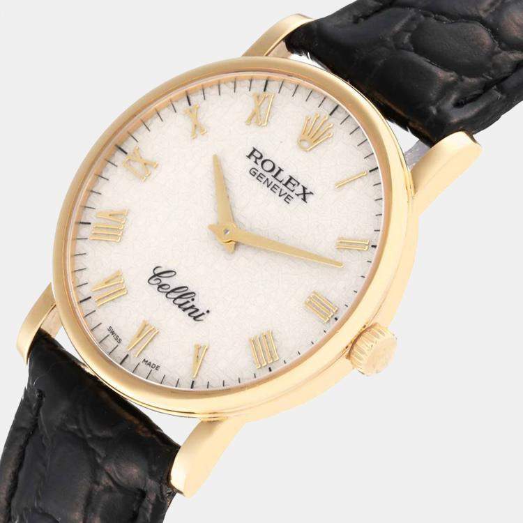 Rolex Cellini Classic Yellow Gold Ivory Anniversary Dial Mens