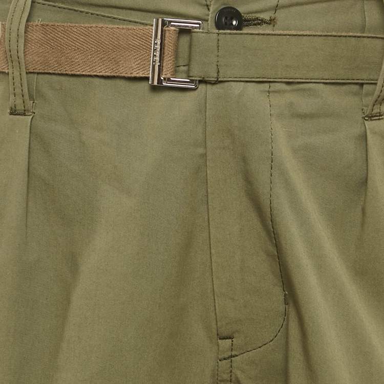 مملوكة مسبقًا Sacai Green Cotton Cargo Pants L